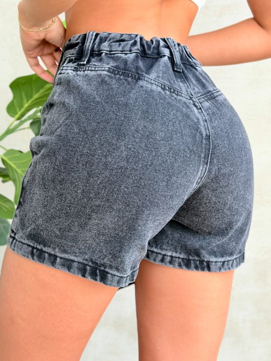 Falda short Jean Nalu (negra)