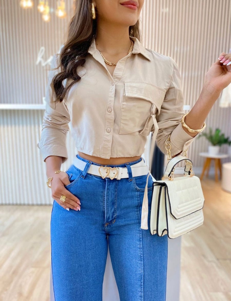 Camisera Alina camel