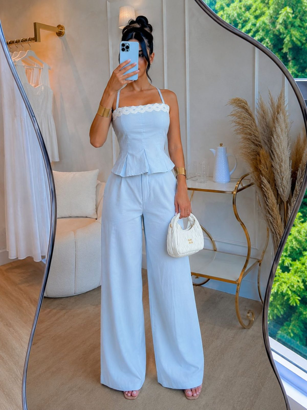 Set Pantalón Dubai Celeste