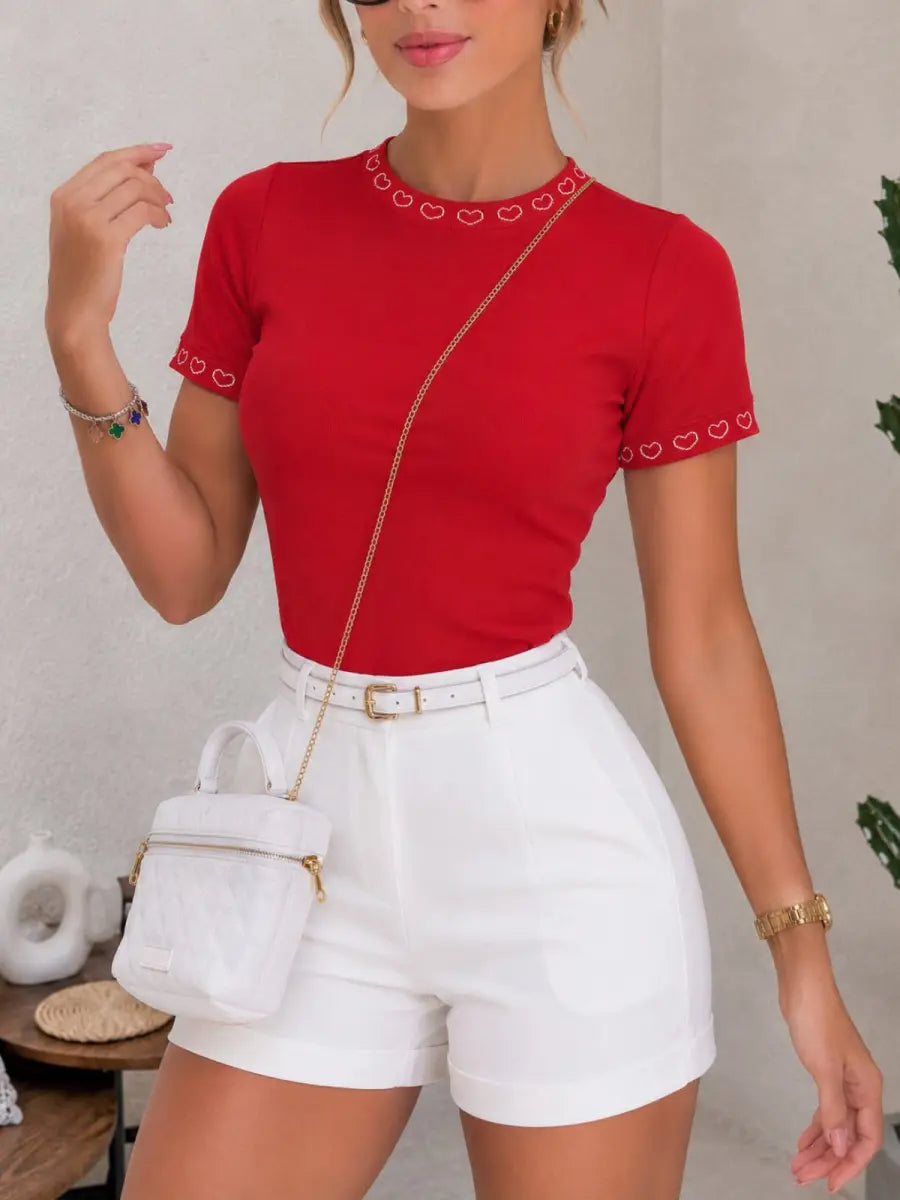 Blusa Love rojo