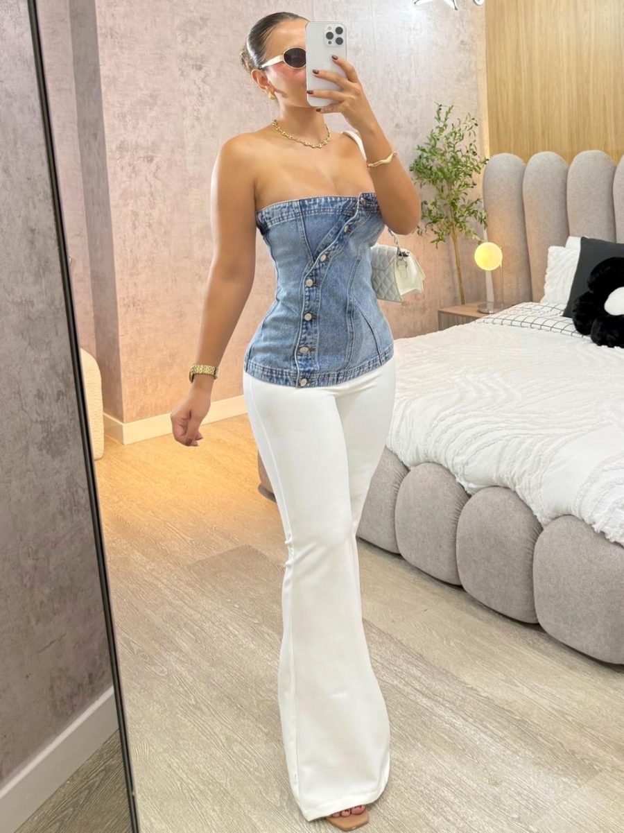 Chaleco Jean Barcelona (claro )