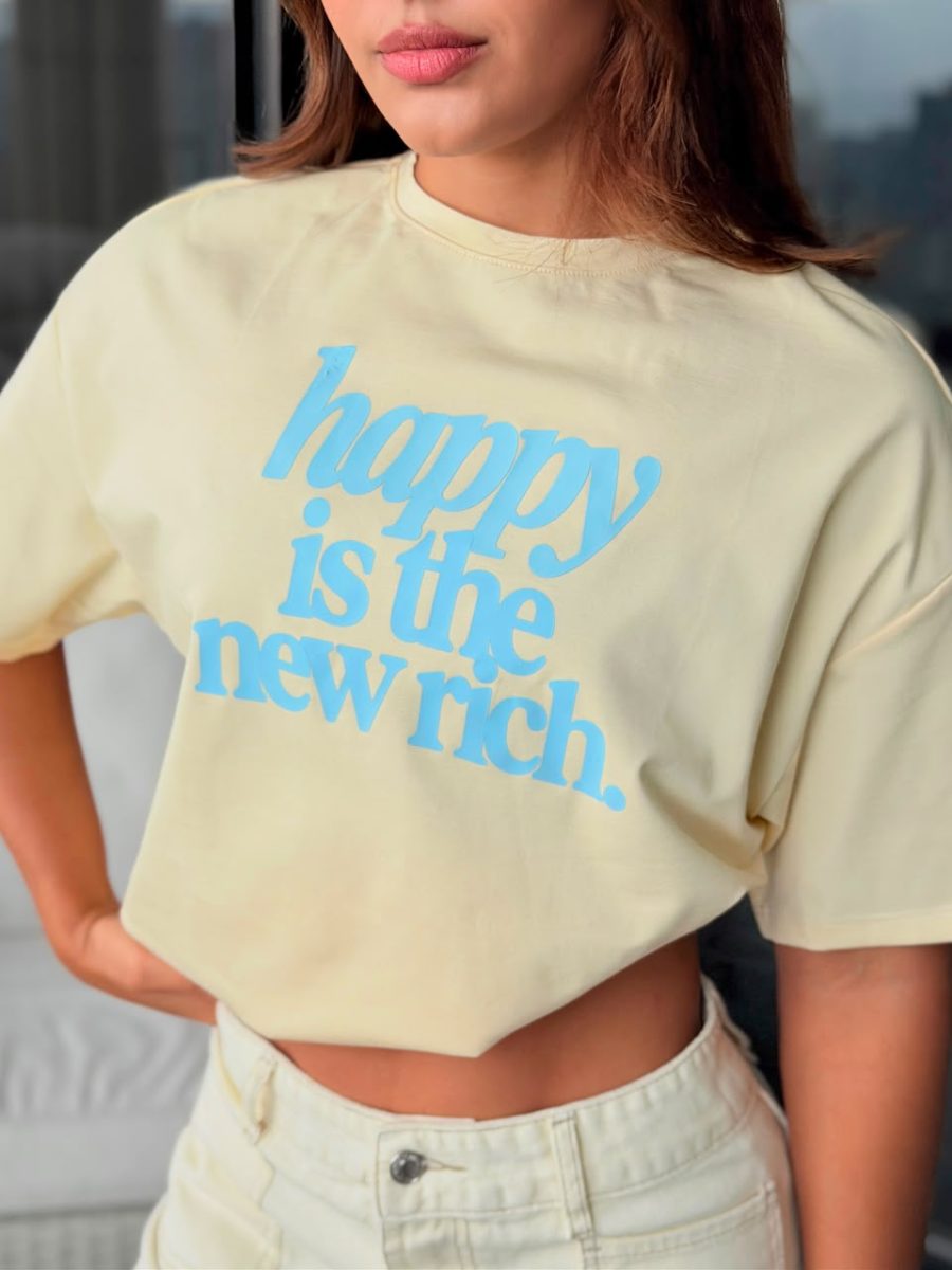 Camiseta oversized richi ( vainilla )