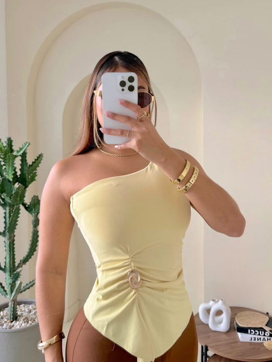Blusa a Dana (mantequilla) - EMA COLOMBIA