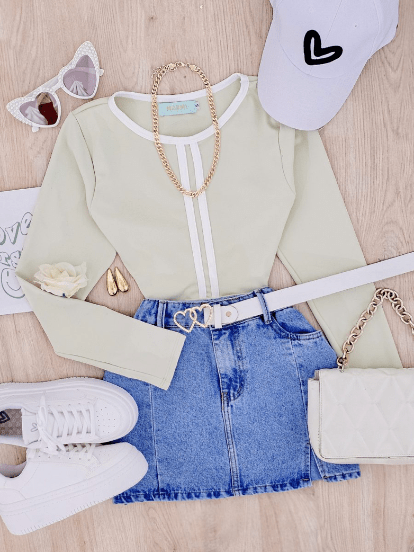 Blusa Katty verde pistacho - EMA COLOMBIA