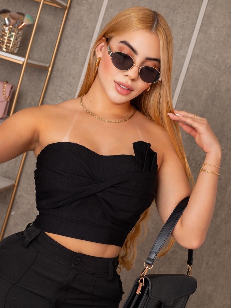 Blusa Madelis (negro ) - EMA COLOMBIA