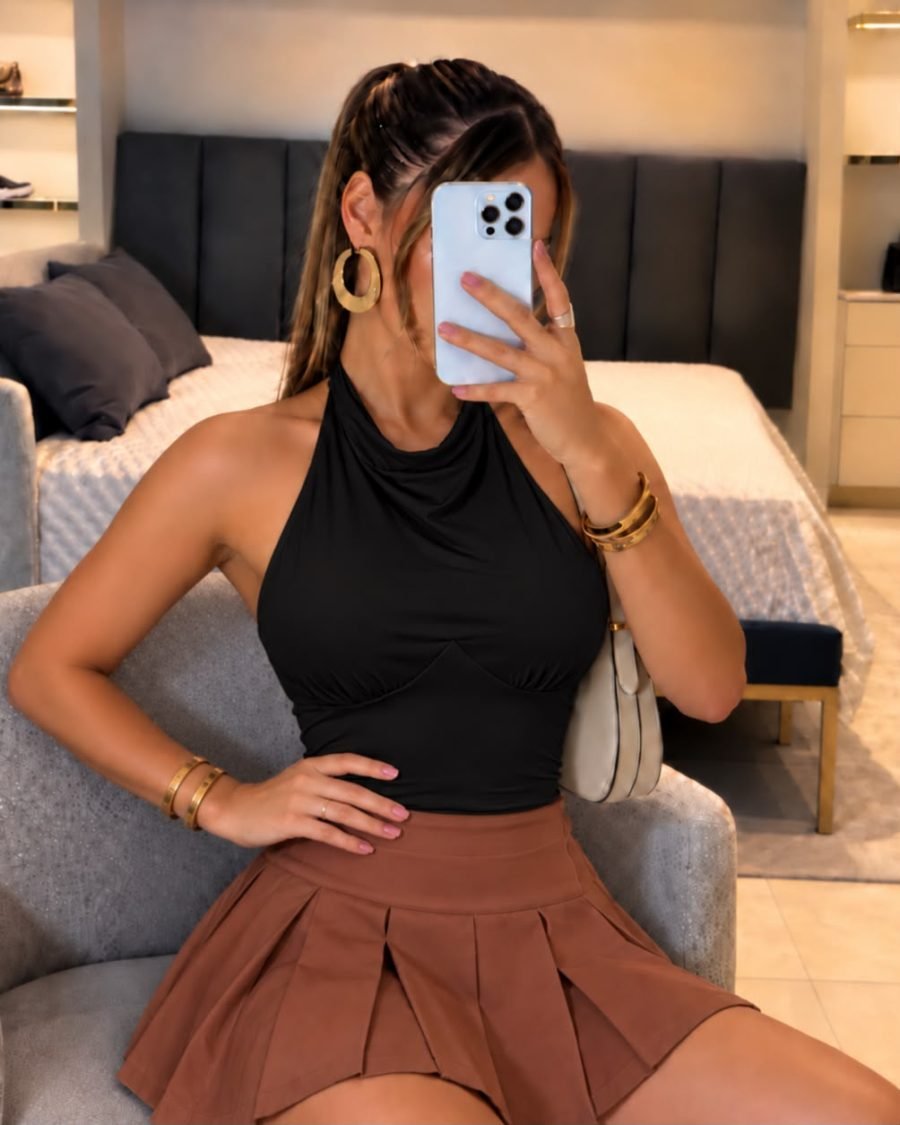 Blusa Marbel (negra) - EMA COLOMBIA