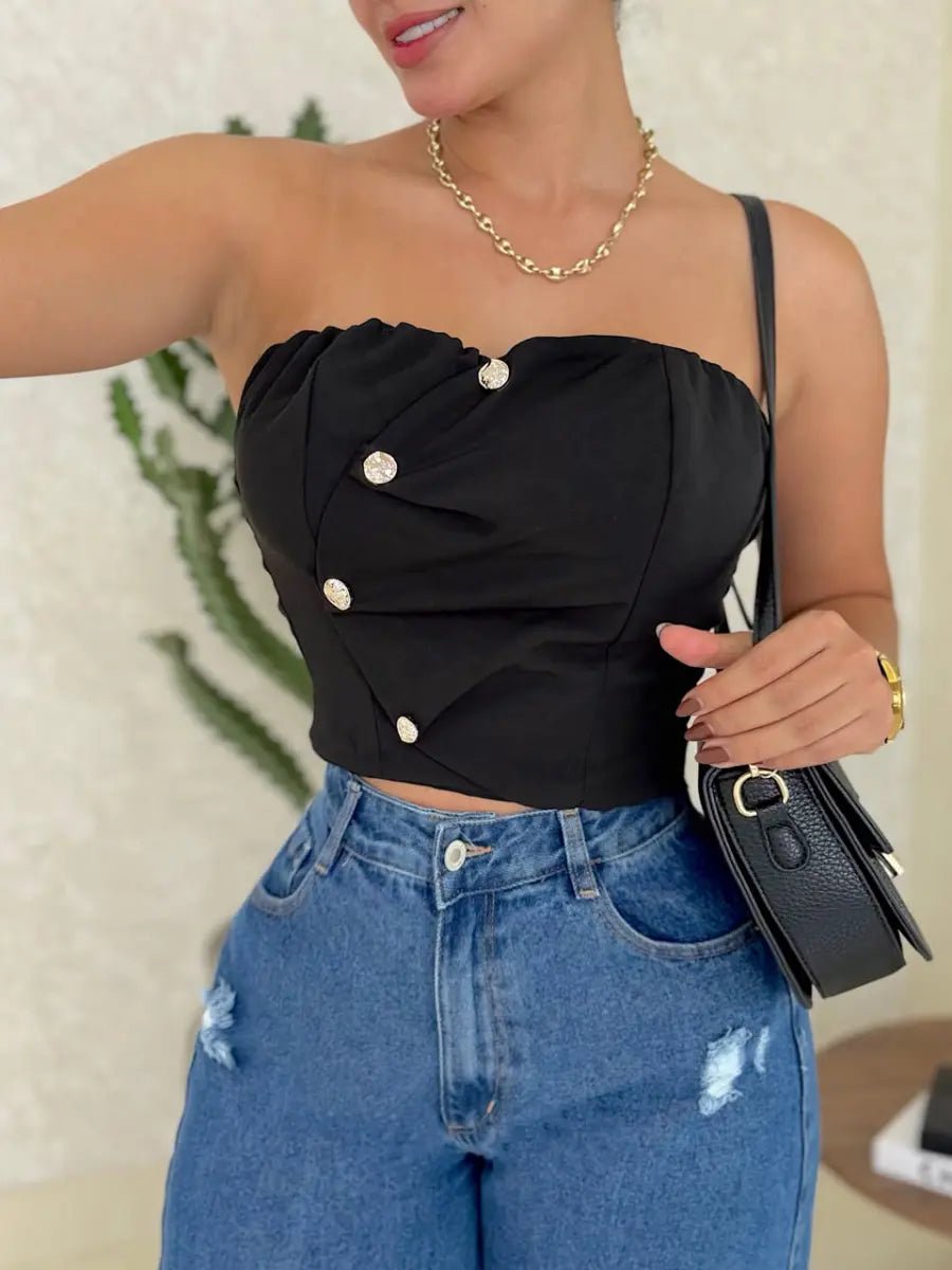 Blusa marini (negro) - EMA COLOMBIA