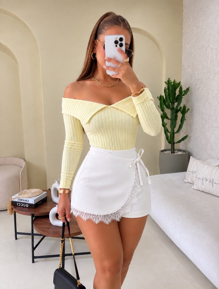 Blusa zahara (mantequilla) - EMA COLOMBIA