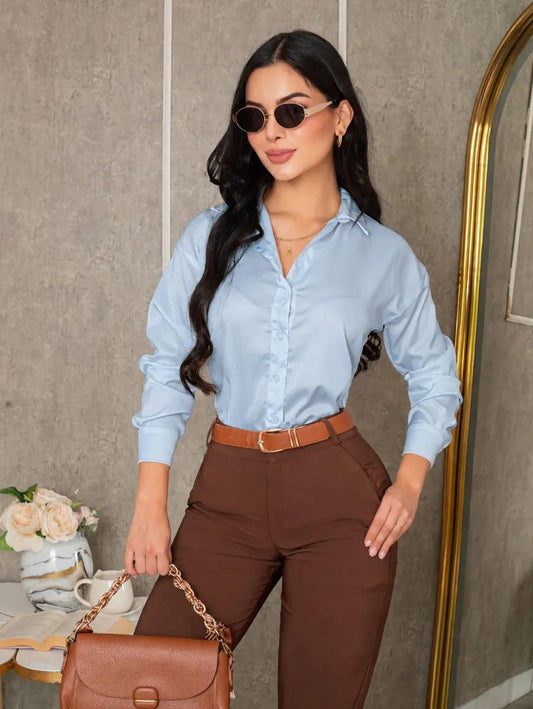 Camisera Yazmin (Celeste) - EMA COLOMBIA