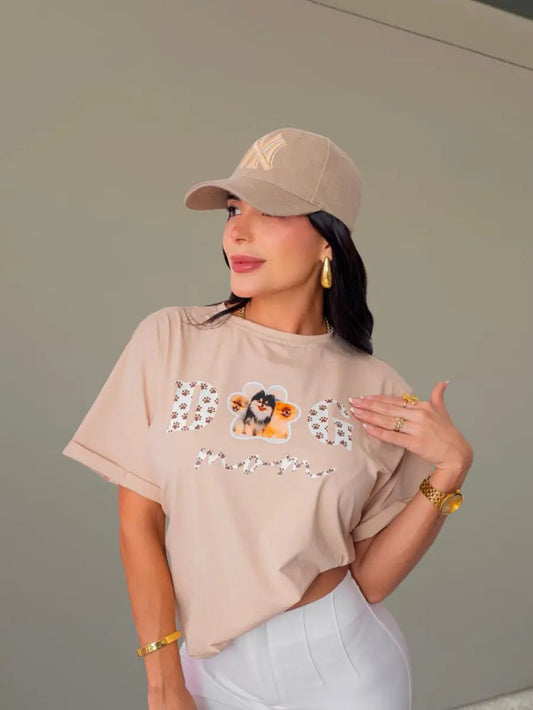 Camiseta oversize Huellita - EMA COLOMBIA