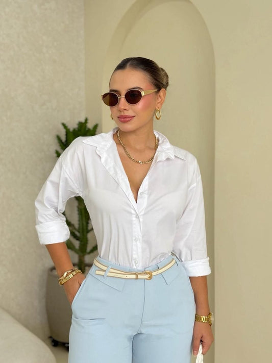 Camiseta oversized Helena (Blanco) - EMA COLOMBIA