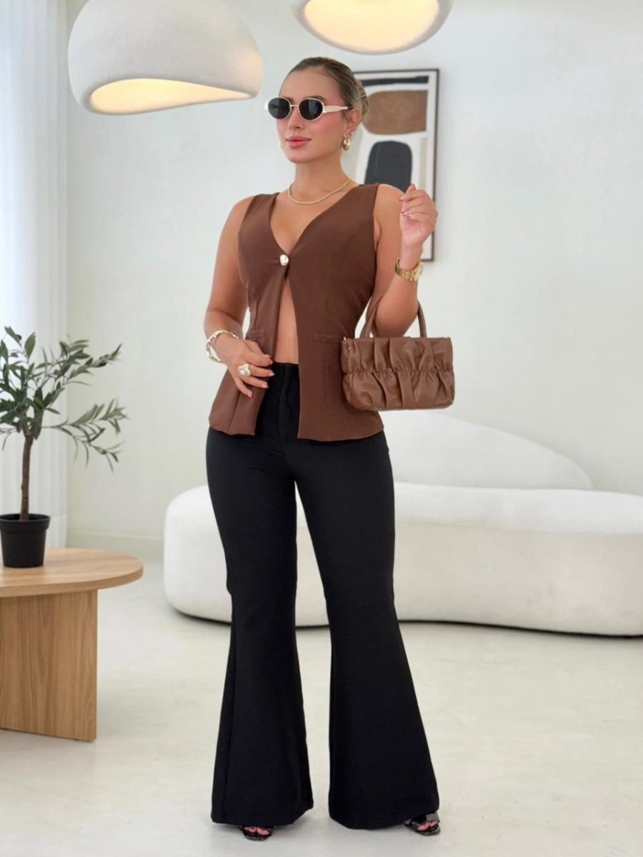 Chaleco Elise Moca - EMA COLOMBIA