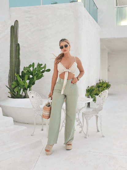 Crop Top Eliza lino - EMA COLOMBIA