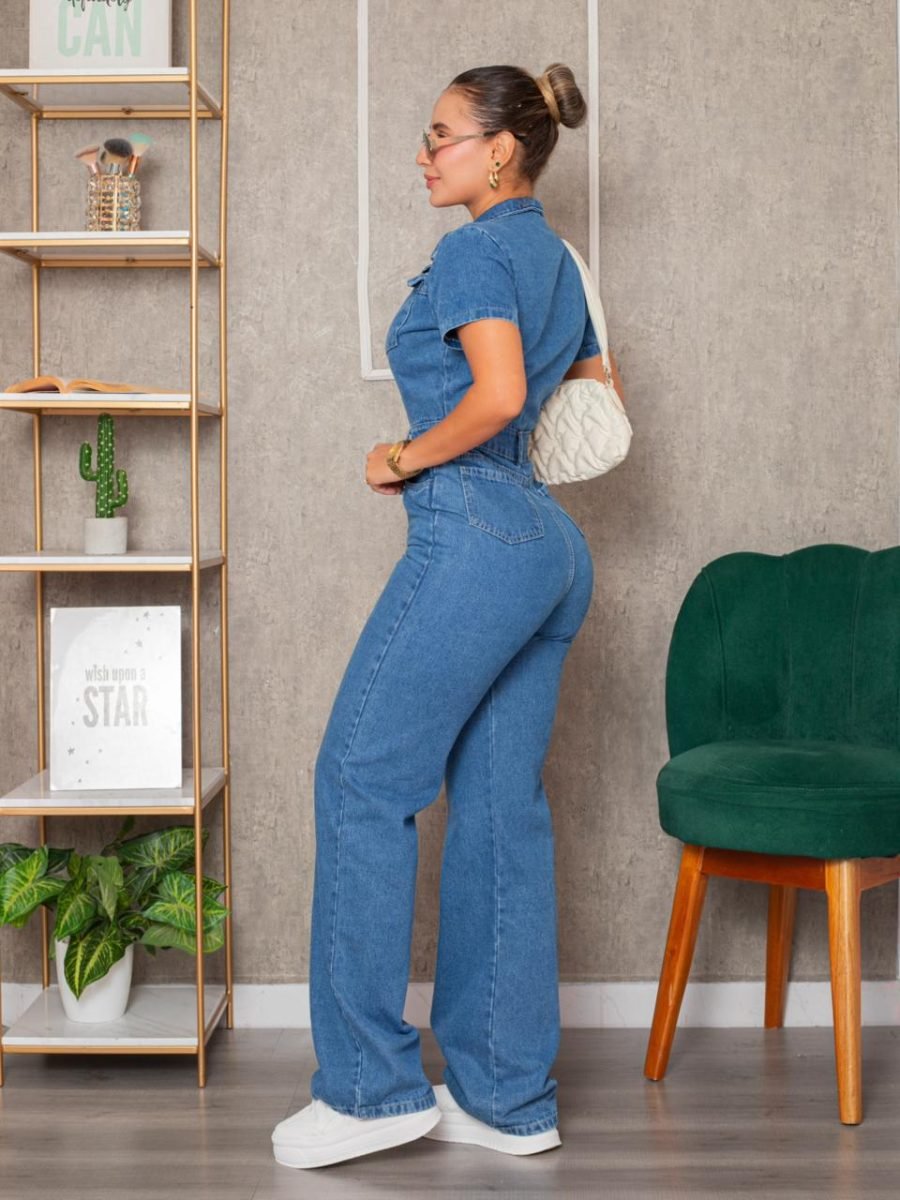 Enterizo largo Denim siena - EMA COLOMBIA