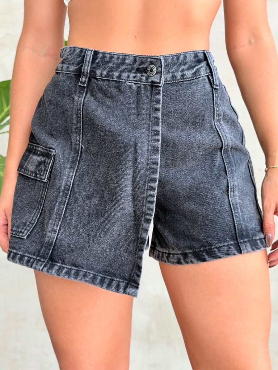 Falda short Jean Nalu (negra ) - EMA COLOMBIA