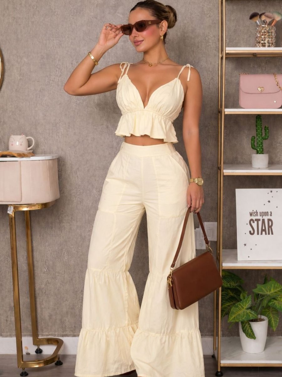 Set Pantalón dominicana (mantequilla) - EMA COLOMBIA