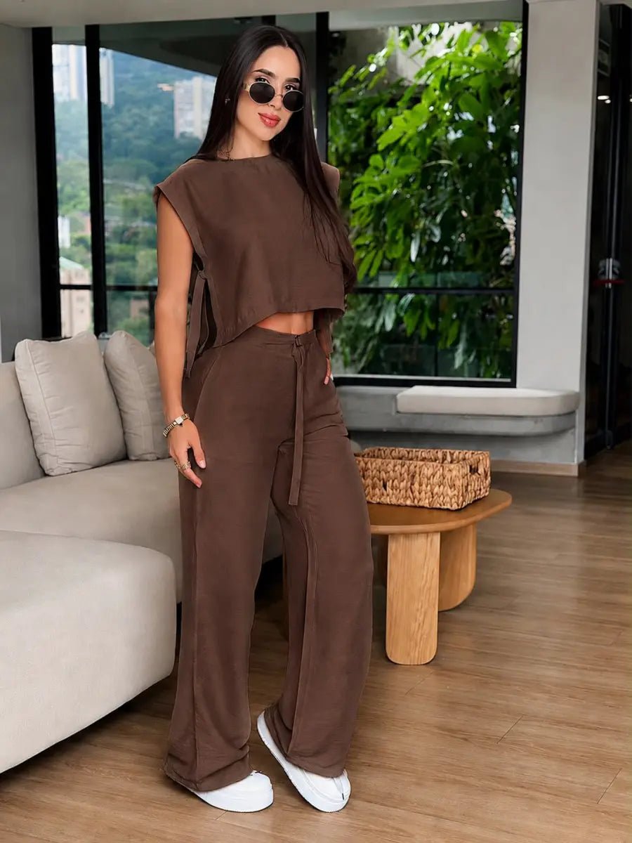 Set Pantalón Francia (Mocca)￼ - EMA COLOMBIA