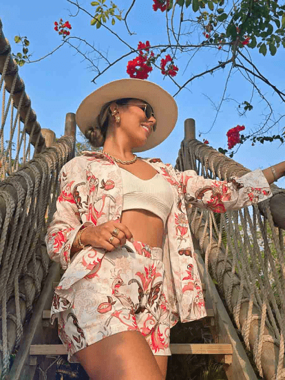 Short Zoe estampado coral - EMA COLOMBIA